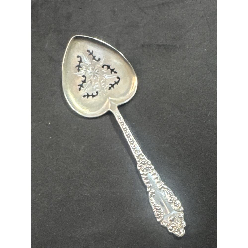 Lafayette by Manchester Heart Shaped Nut Spoon Sterling Silver, Mono